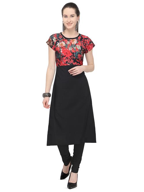 floral printed straight kurta - 16167797 - Very Small Image - 1