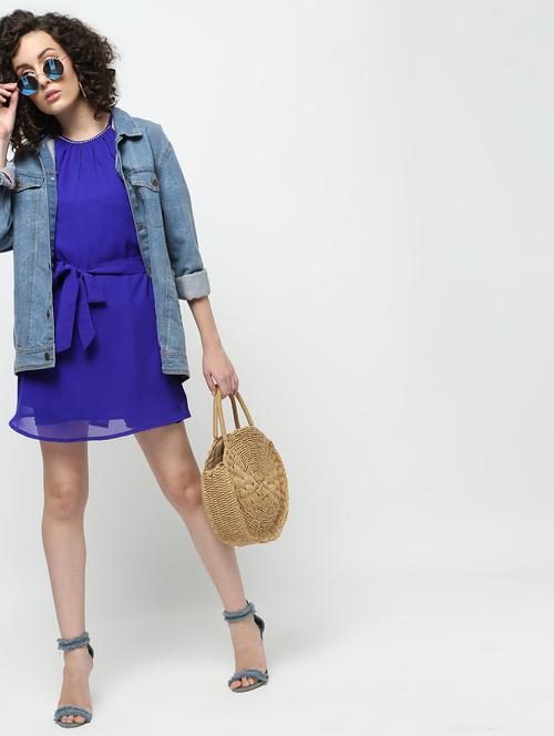 tie knot a-line dress - 16168579 - Very Small Image - 1