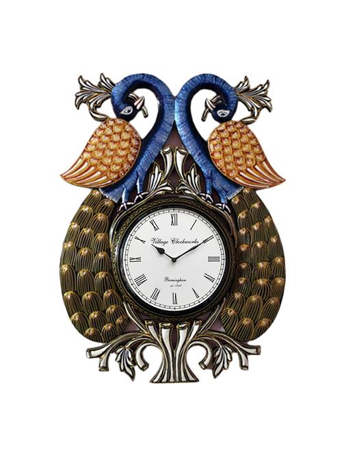 peacock handcrafted analog wall clock - 16169167 - Very Small Image - 1
