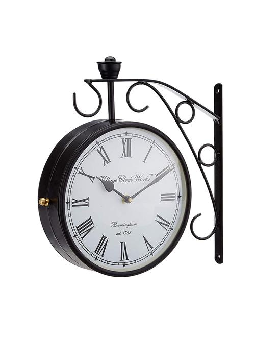 double sided iron analog wall clock - 16169209 - Very Small Image - 1