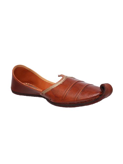 brown leather slip on jutis - 16169429 - Very Small Image - 1