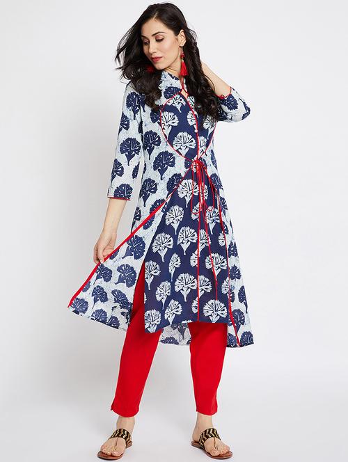 printed layered kurta - 16171613 - Very Small Image - 1