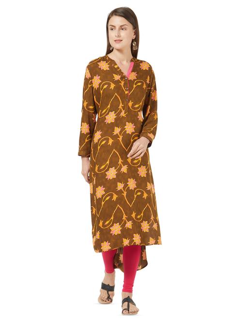 floral high low kurta - 16172366 - Very Small Image - 1