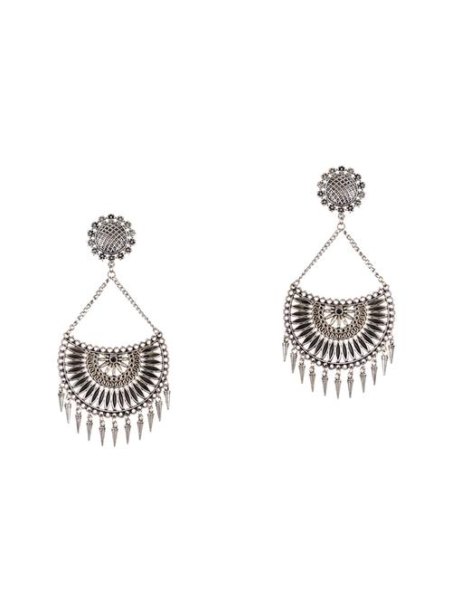 silver drop earring - 16172900 - Very Small Image - 1