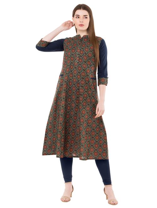 printed a-line kurta - 16173348 - Very Small Image - 1
