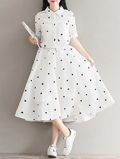 polka dots a-line dress - 16176383 - Very Small Image - 1