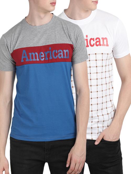 multi colored cotton combos t-shirt (set of 2) - 16177292 - Very Small Image - 1