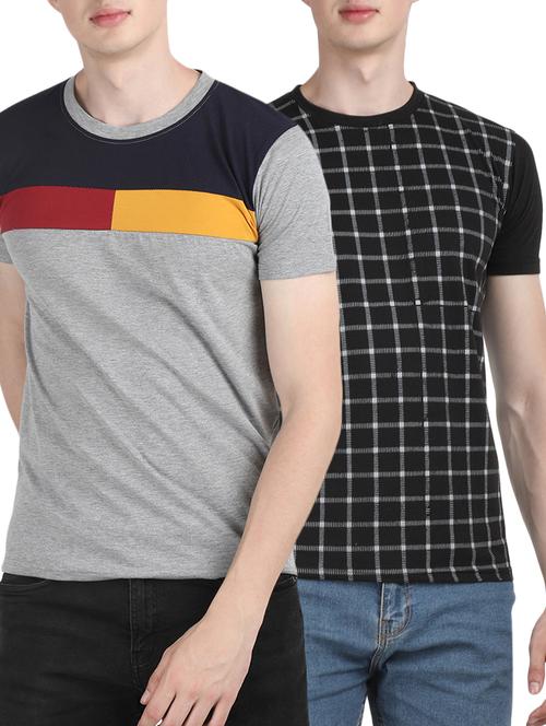 multi colored cotton combos t-shirt (set of 2) - 16177294 - Very Small Image - 1