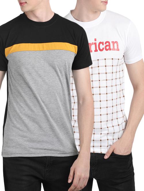 multi colored cotton combos t-shirt (set of 2) - 16177306 - Very Small Image - 1