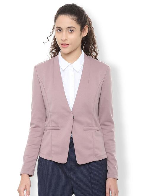 v-neck solid casual blazer - 16178265 - Very Small Image - 1