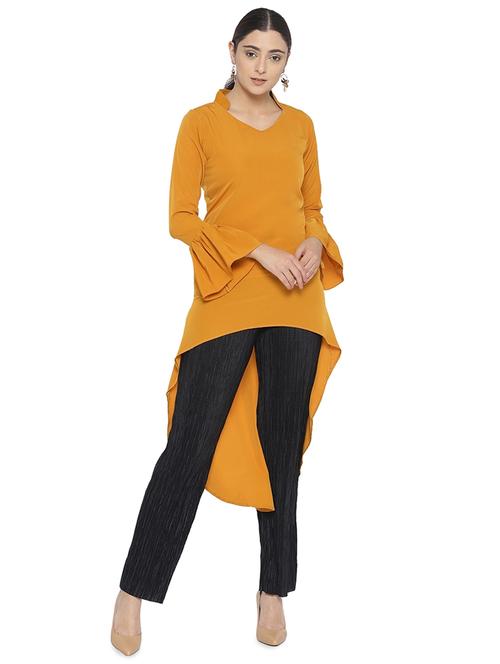 mandarin neck asymmetrical top - 16178368 - Very Small Image - 1