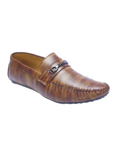 tan leatherette slip on loafers - 16183910 - Very Small Image - 1
