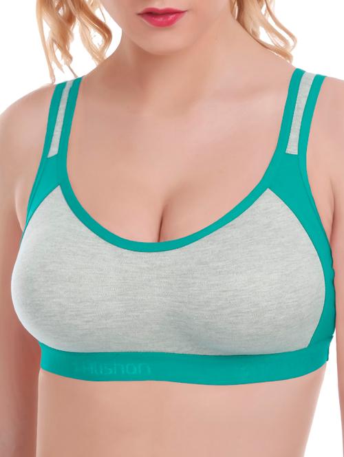 color block sports bra - 16184430 - Very Small Image - 1