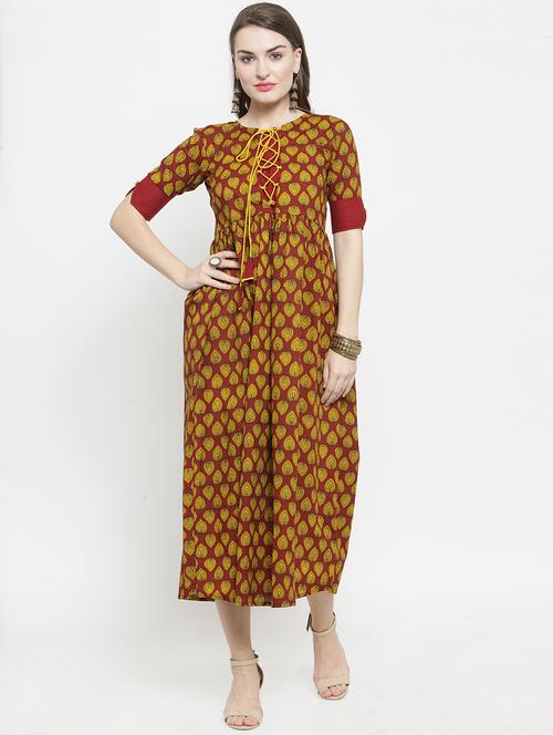 printed flared dress - 16184885 - Very Small Image - 1