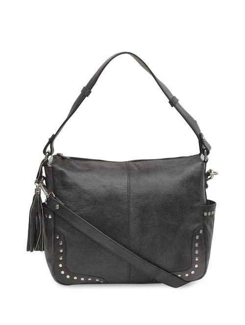 black leather regular handbag - 16187748 - Very Small Image - 1