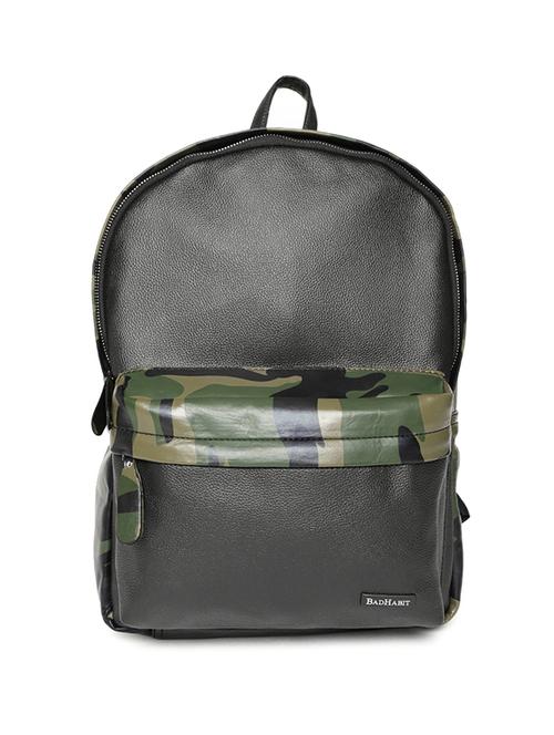 black & green canvas backpack - 16193268 - Very Small Image - 1