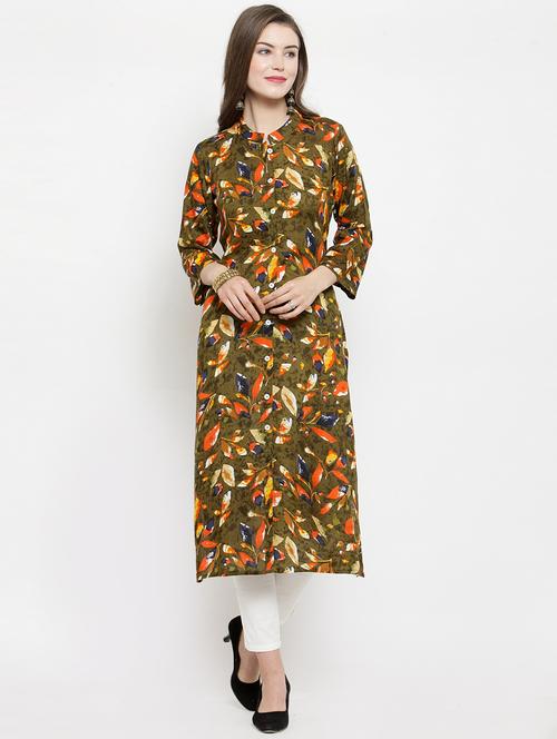 abstract printed straight kurta - 16193793 - Very Small Image - 1