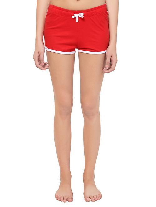 contrast piping drawstring shorts - 16196120 - Very Small Image - 1