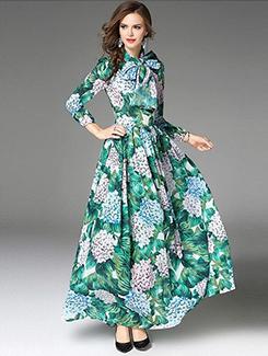 tie knot floral maxi dress - 16198108 - Very Small Image - 1