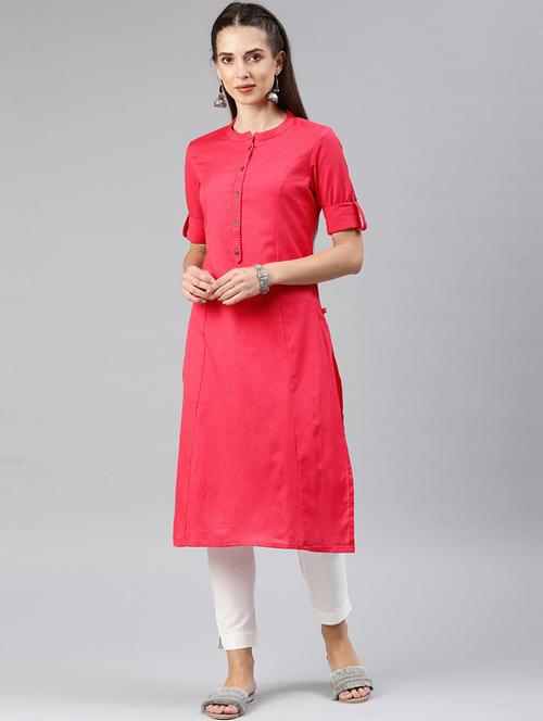 solid straight kurta - 16198905 - Very Small Image - 1
