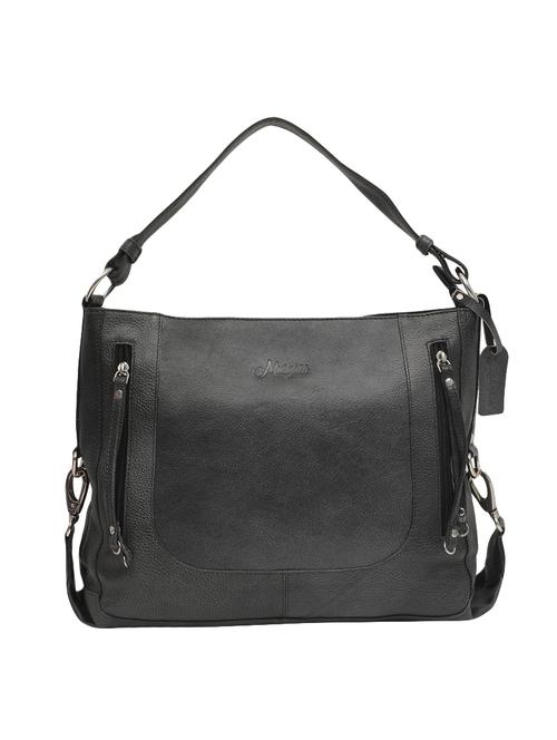 black leather regular handbag - 16199771 - Very Small Image - 1