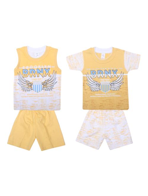 orange cotton twin set - 16200179 - Very Small Image - 1