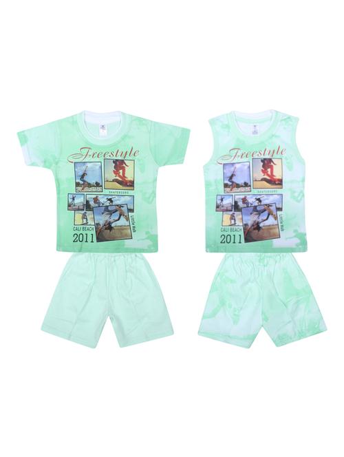 green cotton twin set - 16200180 - Very Small Image - 1