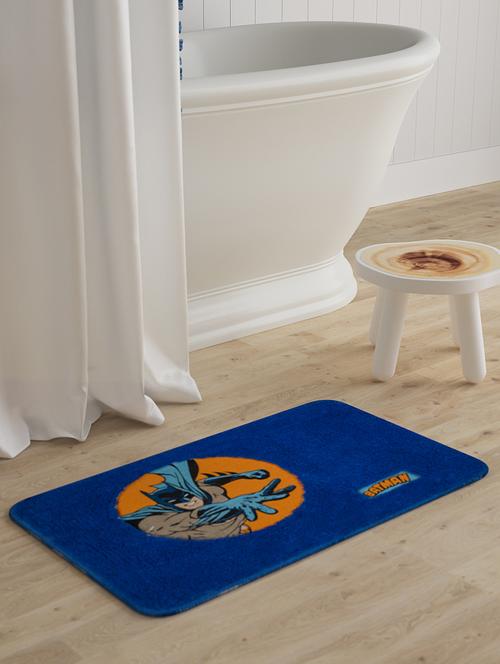 batman printed soft microfiber kids mat- 40x60 cm, blue - 16201348 - Very Small Image - 1