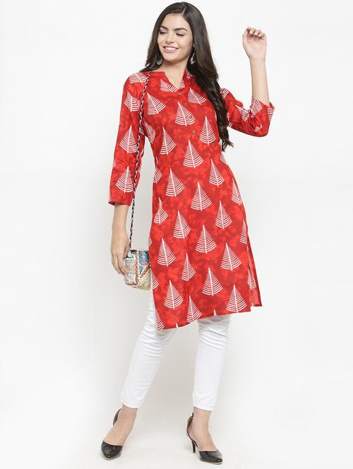 geometrical printed straight kurta - 16201377 - Very Small Image - 1