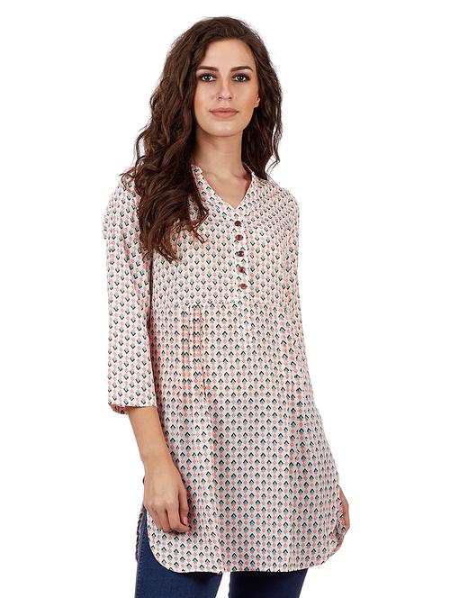 side slit curved hem top - 16201949 - Very Small Image - 1