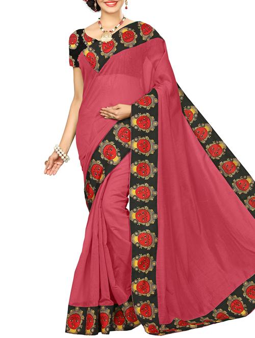 Conversational bordered saree with blouse - 16202136 - Very Small Image - 1