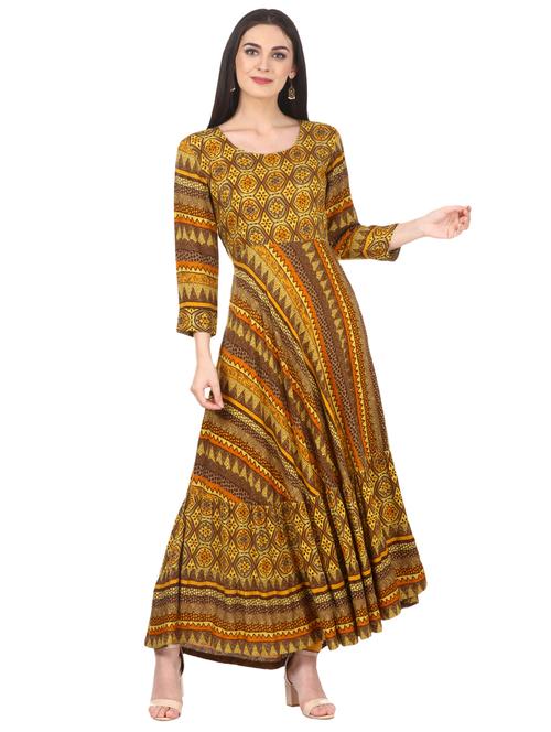 printed flared kurta - 16202874 - Very Small Image - 1