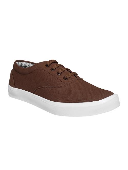 brown canvas lace up sneakers - 16203202 - Very Small Image - 1