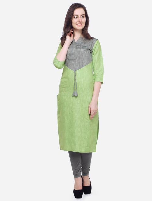 pintucks straight kurta - 16206767 - Very Small Image - 1