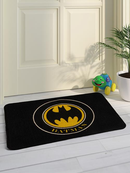 batman jute-cotton print anti slip door mat- 40x60 cm, black - 16209025 - Very Small Image - 1