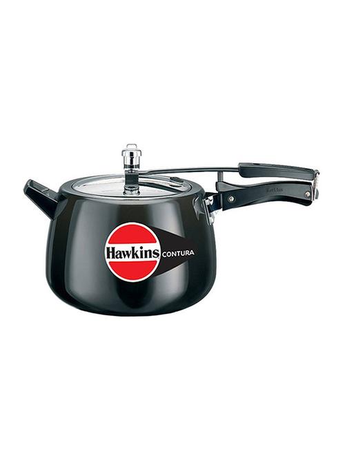 Hawkins Contura Hard Anodised Aluminium Pressure Cooker, 6.5L, Black - 16210042 - Very Small Image - 1