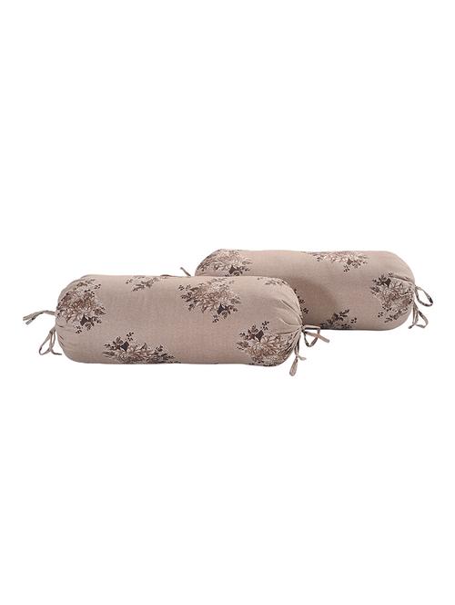 swayam floral cotton satin bolster cover set of 2 - 16210343 - Very Small Image - 1