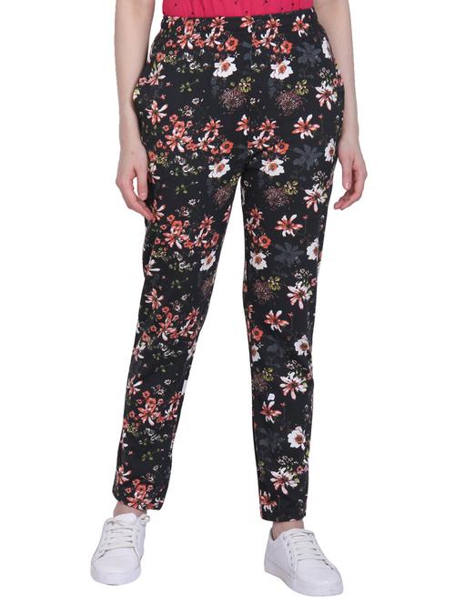 high rise floral track pant - 16214469 - Very Small Image - 1