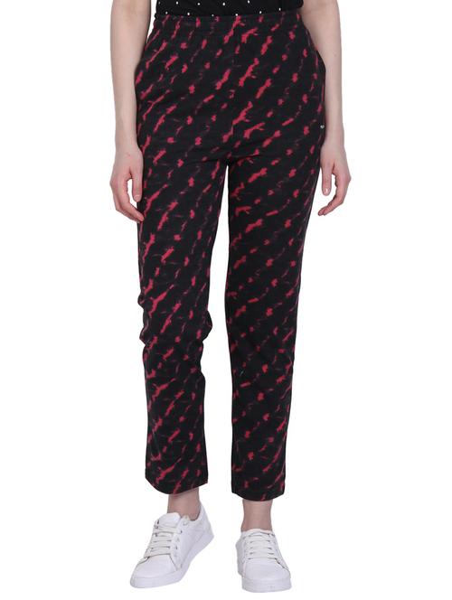 high rise printed track pant - 16214472 - Very Small Image - 1