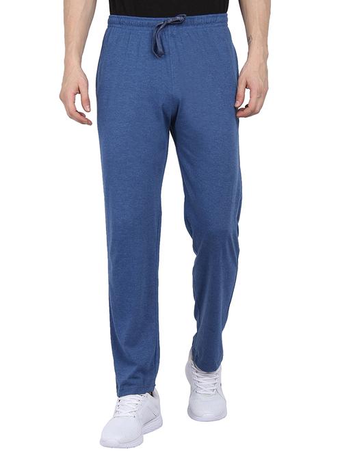 blue polyester  full length track pant - 16214545 - Very Small Image - 1