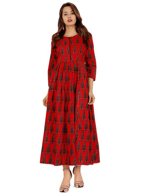 paisley printed flared kurta - 16214994 - Very Small Image - 1