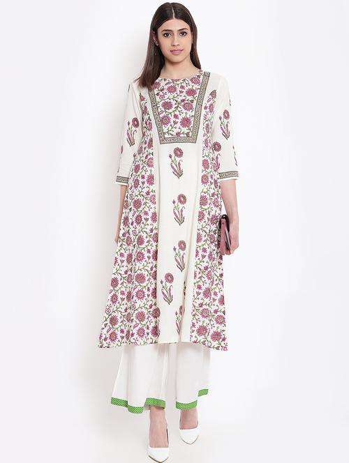 floral a-line kurta - 16215073 - Very Small Image - 1