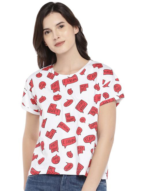 quirky print short sleeved tee - 16215318 - Very Small Image - 1