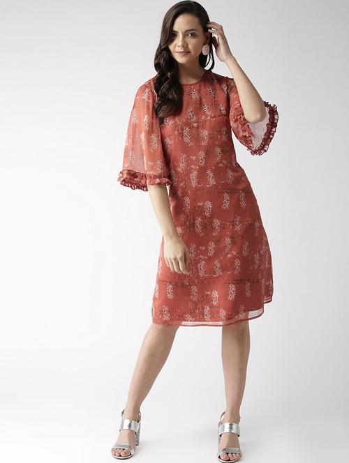 bell sleeved skater dress - 16216610 - Very Small Image - 1