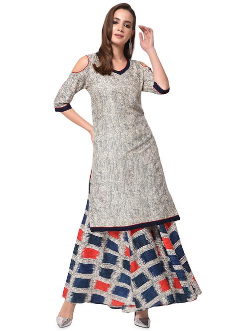 solid straight kurta - 16217405 - Very Small Image - 1