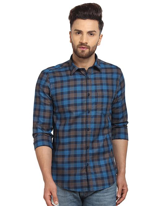 mens checks casual shirt - 16217461 - Very Small Image - 1