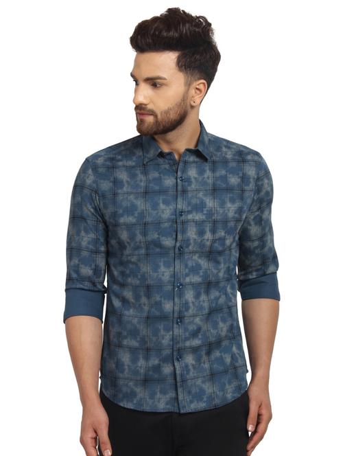 mens checks casual shirt - 16217490 - Very Small Image - 1