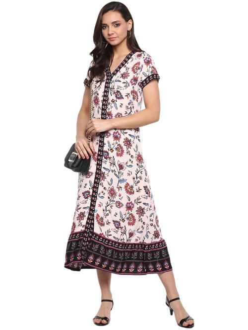 v neck floral dress - 16217508 - Very Small Image - 1