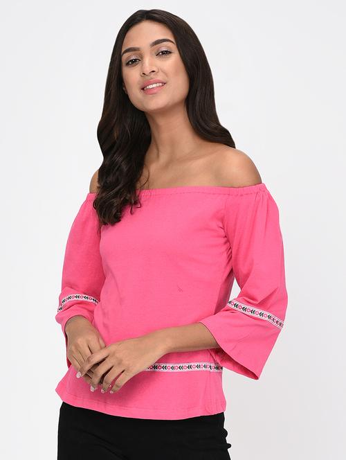 women's straight off shoulder top - 16217818 - Very Small Image - 1