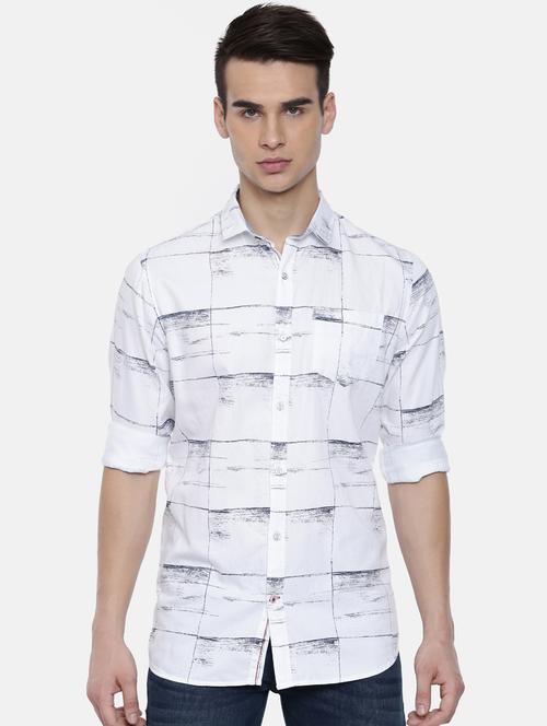 white checkered casual shirt - 16220764 - Very Small Image - 1